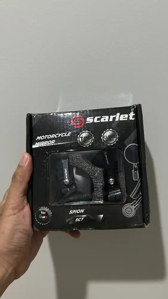 SPION JALU 2186 BAR END SCARLET BLACK ORIGINAL (UNIVERSAL MOTOR)