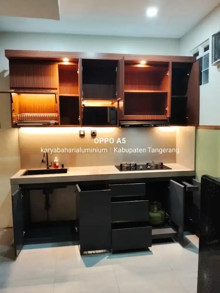Kitchen set aluminium acp double layer anti rayap tahan lembab