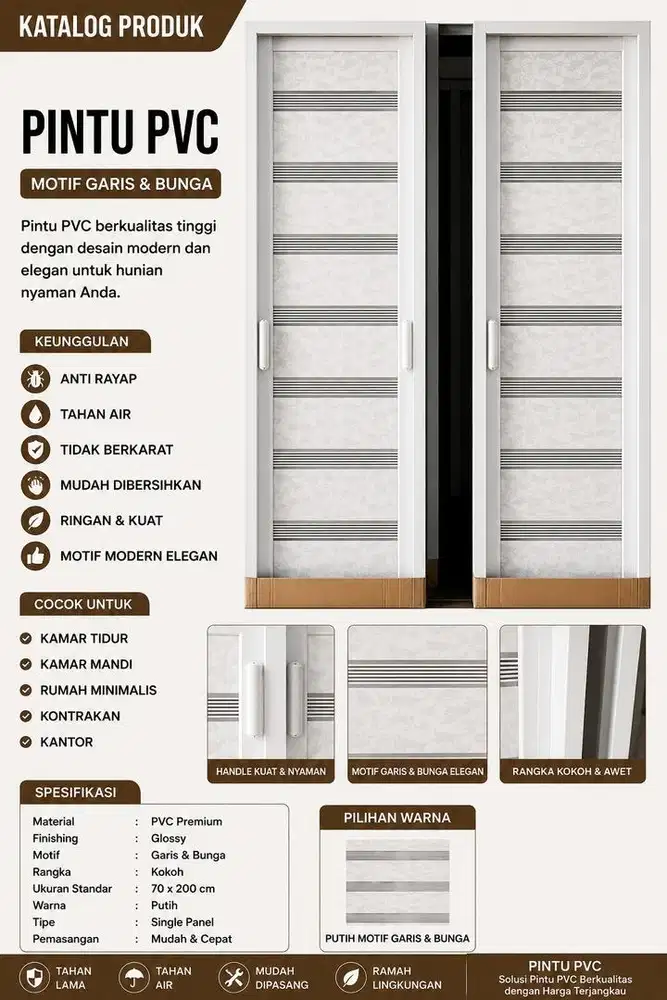 Pintu pvc kamar mandi