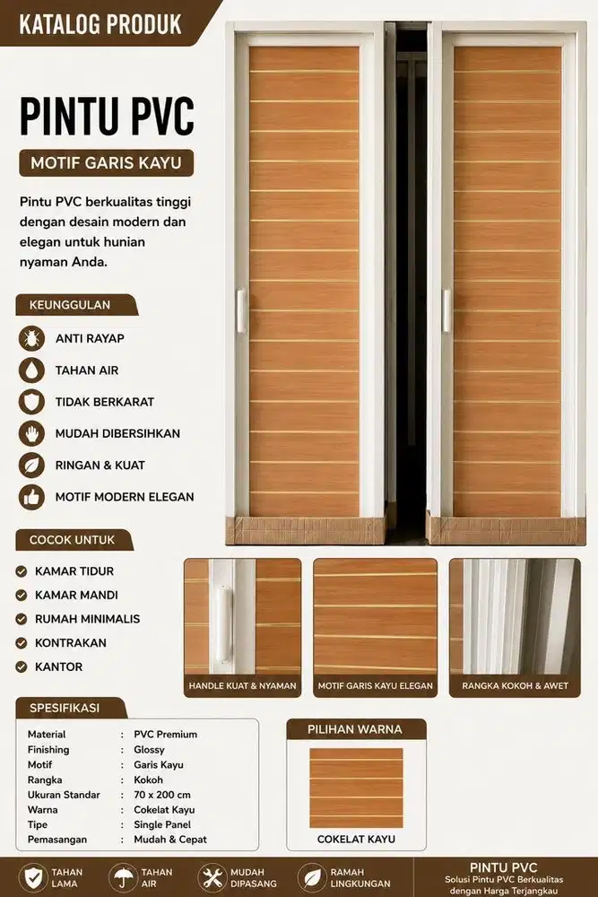 Pintu pvc kamar mandi