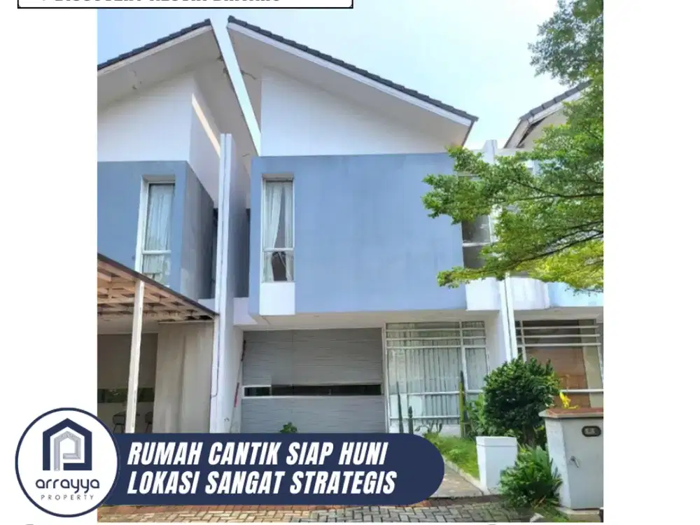 DIJUAL RUMAH CANTIK 2 LANTAI SIAP HUNI LINGKUNGAN ASRI DI DISCOVERY ALUVIA BINTARO (DM83)