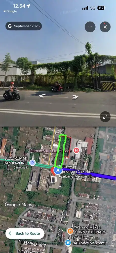 Dijual Tanah Raya Menganti Sidojangkung Gresik Surabaya Barat