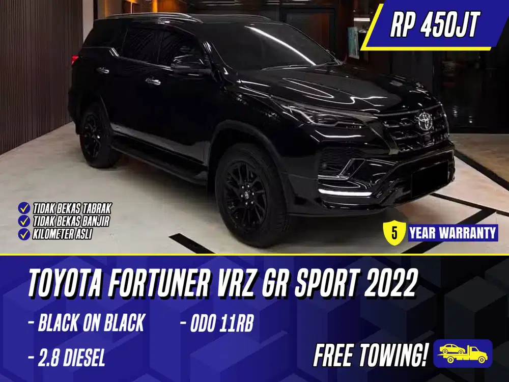 Toyota Fortuner VRZ GR Sport 2.8 Diesel 2022 Black Hitam GRS
