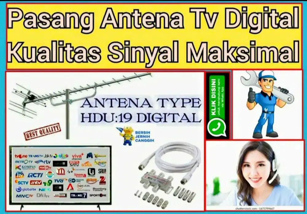 Gerai Ahli Pasang Sinyal Antena TV Android Smart Led LCD Digital