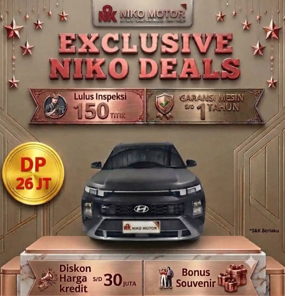 (SPT BARU KM1RB) CRETA NLINE/N-LINE PRIME TOP 2025 AT :2024