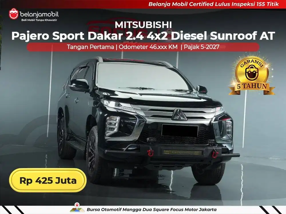 [GARANSI 5TH] Mitsubishi Pajero Sport Dakar 2,4 4x2 Sunroof 2022/2023