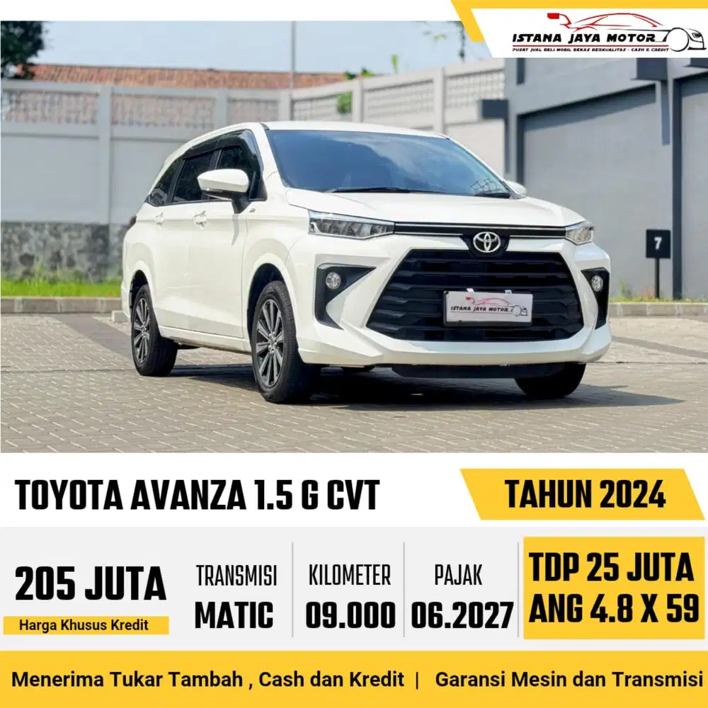 Toyota Avanza G CVT AT th 2024 #istana jaya motor