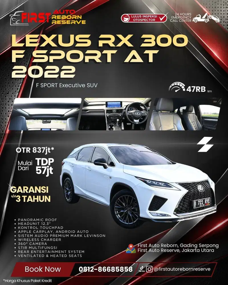 LEXUS RX 300 F SPORT AT 2022