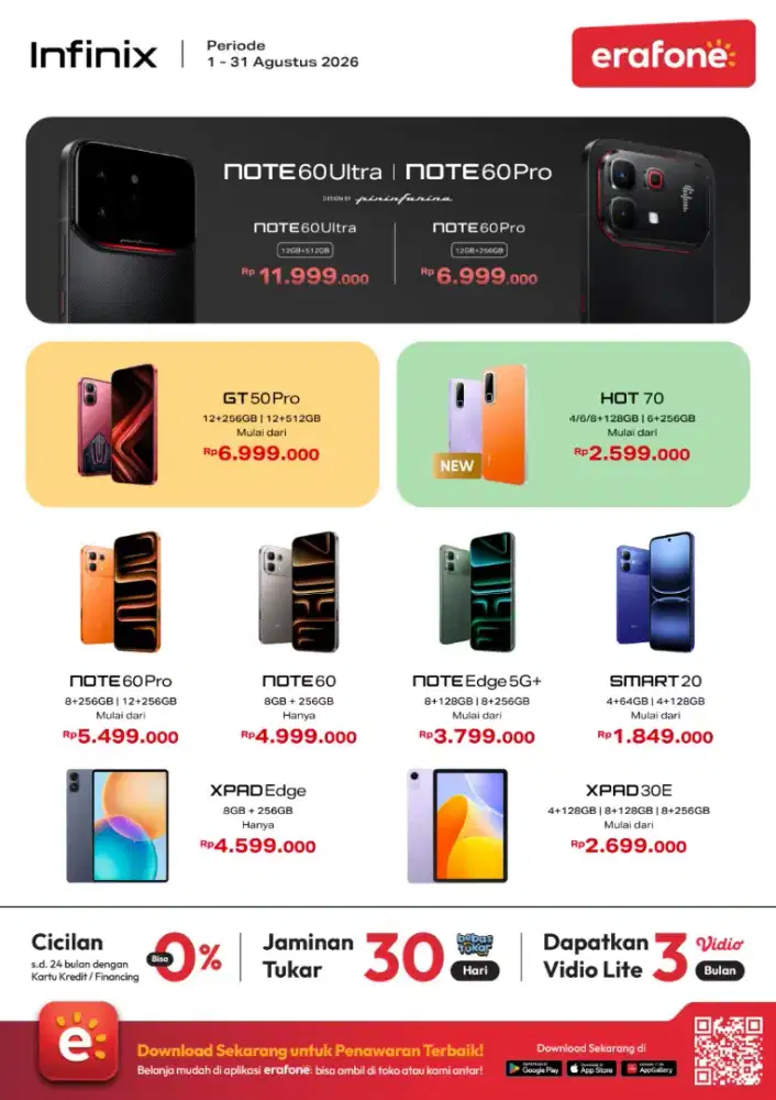 Infinix semua seris Lengkap ErafOn Ceger