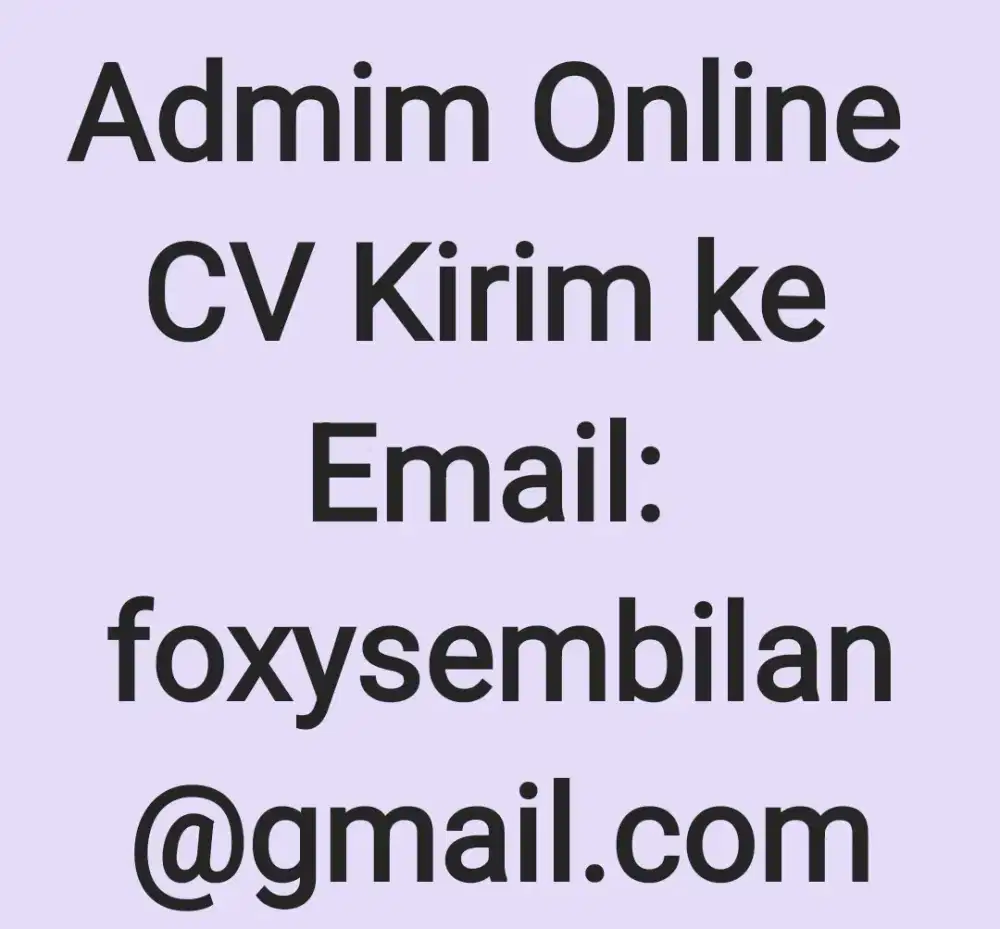 Lowongan Pekerjaan Admin Online Shop