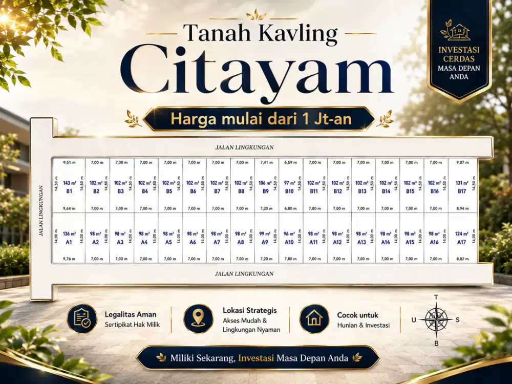 Kavling 1 Jt-an Dekat Tugu Macan, SHM Terjamin
