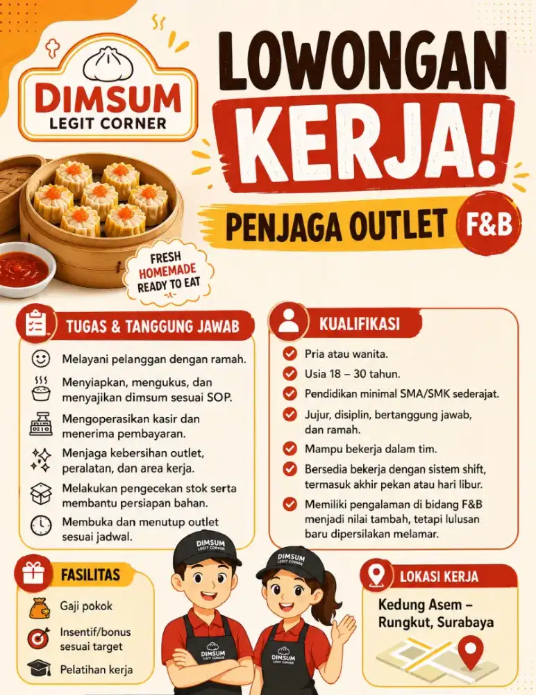 LOWONGAN KERJA
-
Penjaga / Serabutan