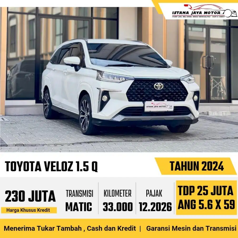 Toyota Veloz Q CVT AT th 2024 #istana jaya motor