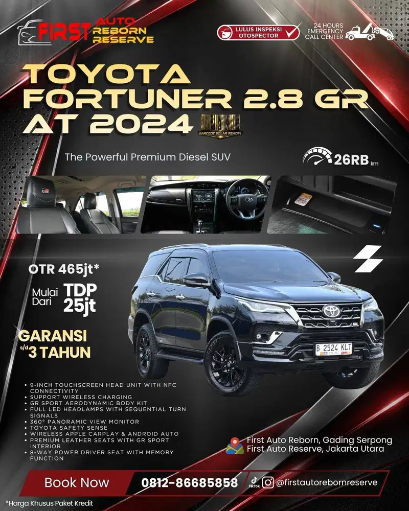 (TDP25jt) Toyota Fortuner 2.8 GR Sport AT 2024