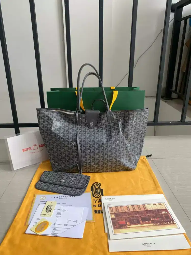 Nego Preloved Goyardine Grey Saint Louis PM Tote Bag