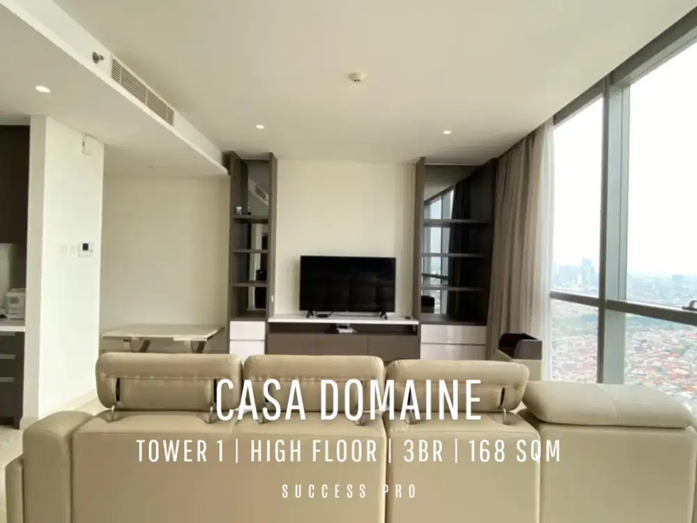 For Sell! Casa Domaine Tower 1, 3BR High Floor with Kuningan City & Sudirman Skyline View
