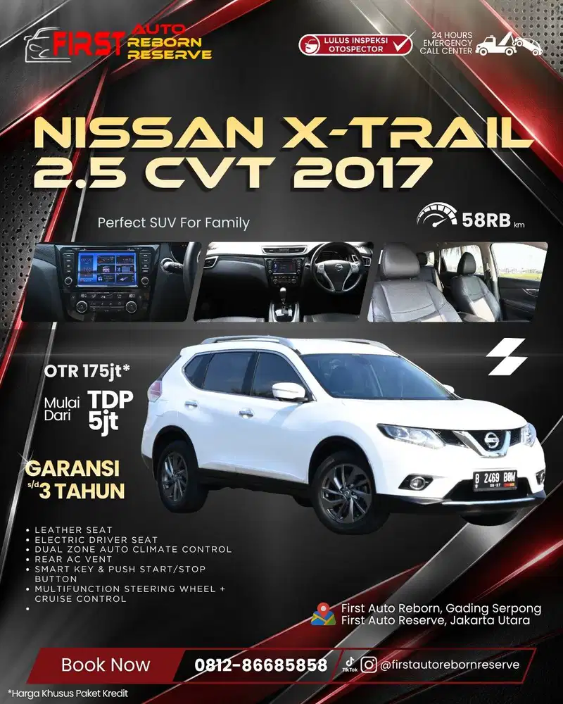 (TDP5jt) Nissan X-Trail 2.5 CVT 2017