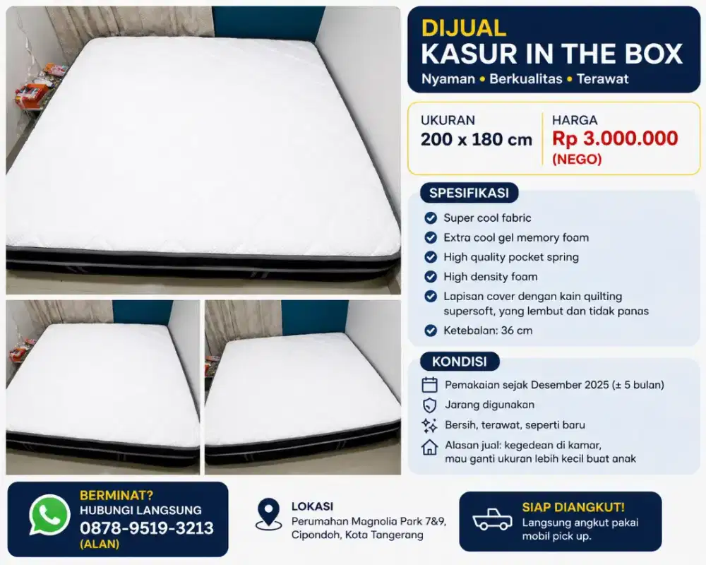 Kasur Spring Bed 180x200 cm - IN THE BOX