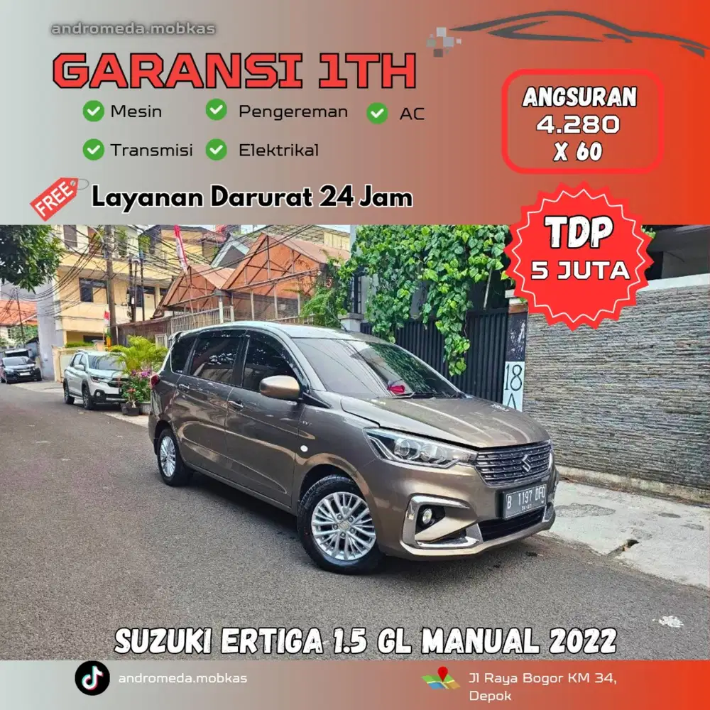 TDP TERMURAH 5 JT SUZUKI ERTIGA 1.5 GL MANUAL 2022 ISTIMEWA