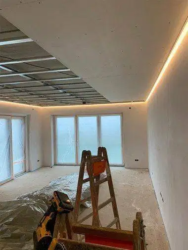 Wall Moulding Sekat Plafon Partisi PVC GRC Gypsum Jasa Tukang Pasang
