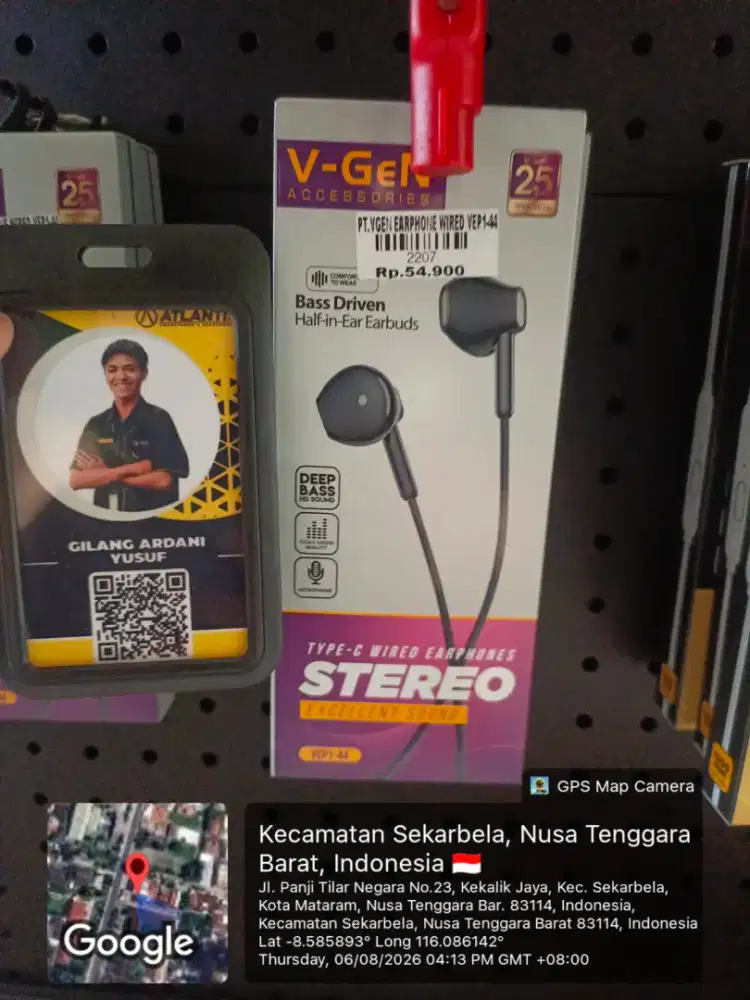V-GEN EARPHONES WIRED VEP1-44