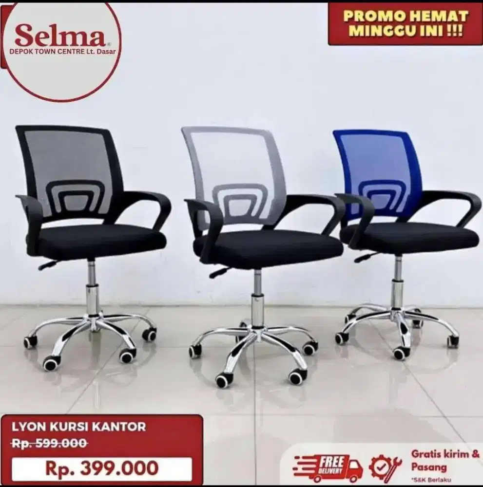 TERLARIS KURSI KANTOR MURAH MINIMALIS 300 RIBUAN