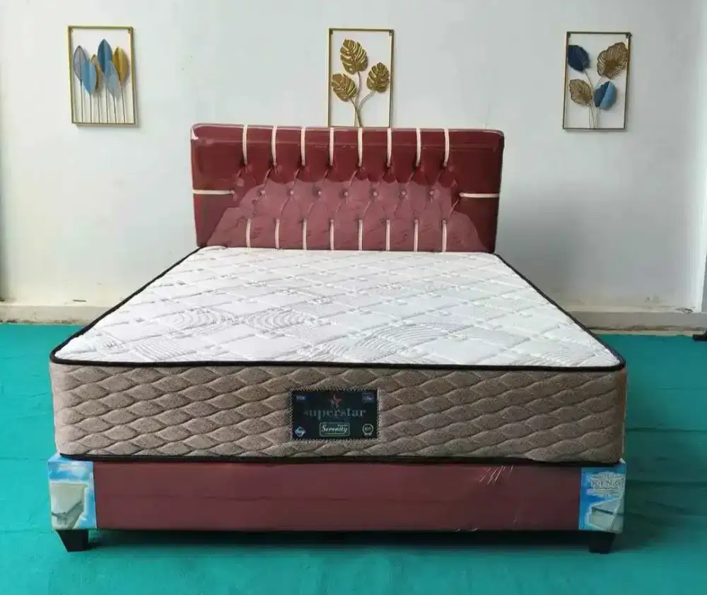 KASUR SPRINGBED ELITE SERINITY + DIVAN MINIMALIS UK 160x200cm