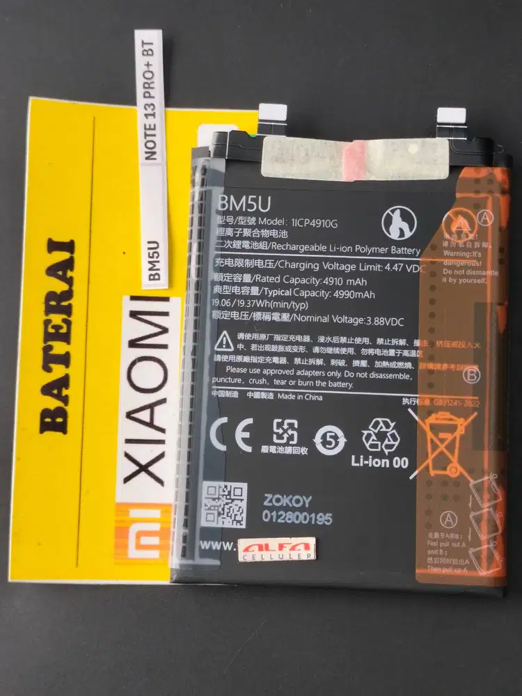 Baterai XIAOMI REDMI NOTE 13 PRO PLUS 5G Baterai BM-5U