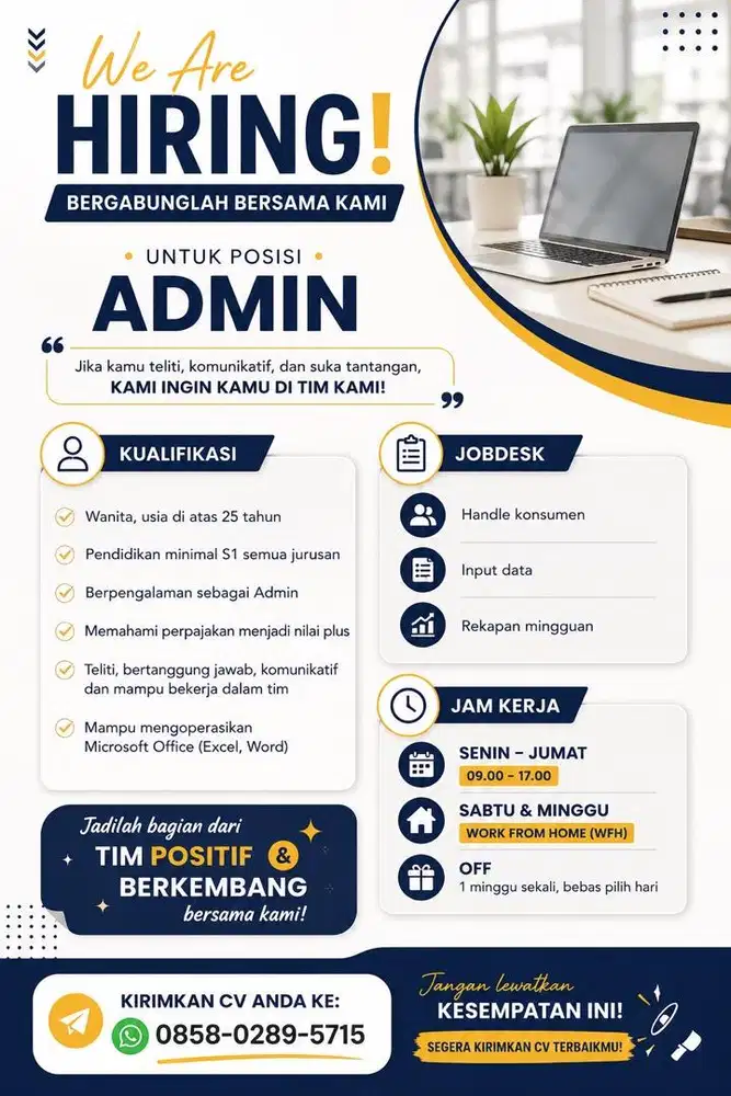 Lowongan kerja admin