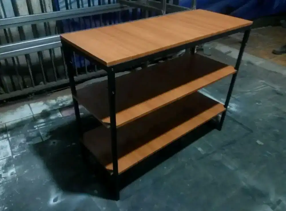 Rak lipat portable minimalis 3 tingkat