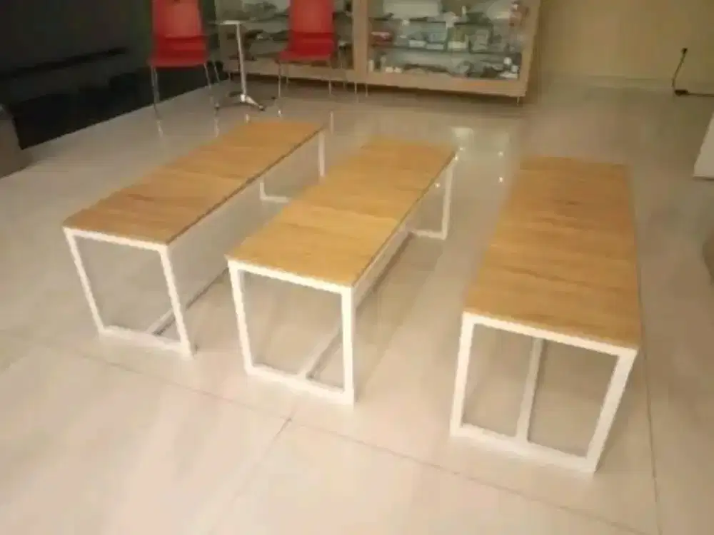 Bangku panjang bench kaki besi