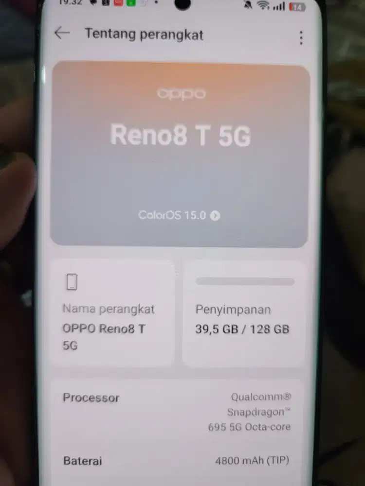 Oppo reno 8t 5G batangan