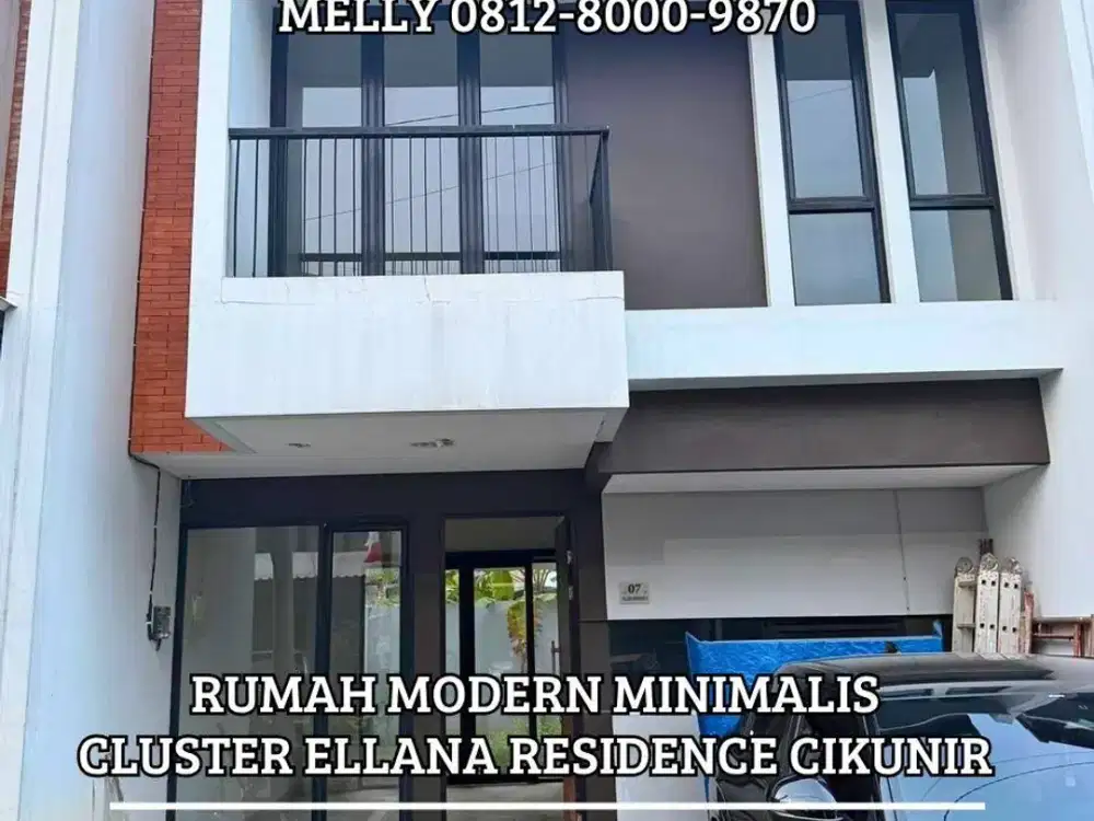 Dijual Rumah Modern Minimalis Cluster Ellana Residence Cikunir, Bekasi