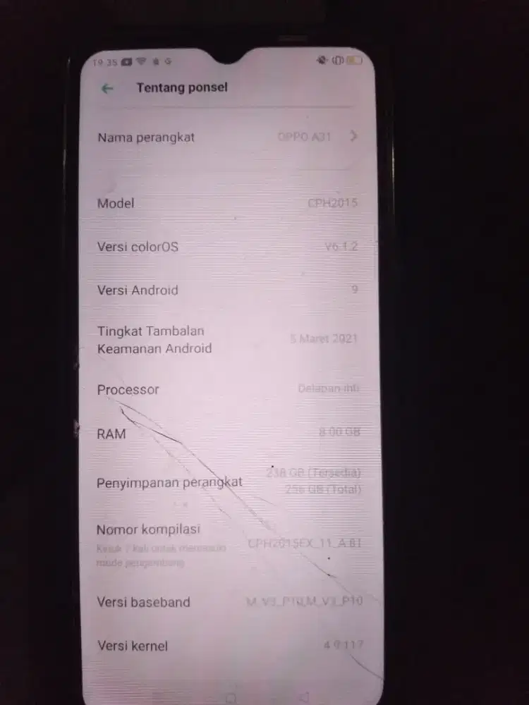 Jual oppo A31 ram 8 apa adanya