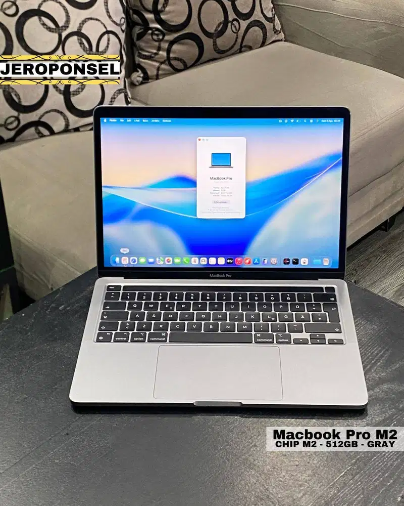 MACBOOK PRO M2 512GB GRAY CC 38 BH 95% ORIGINAL GARANSI