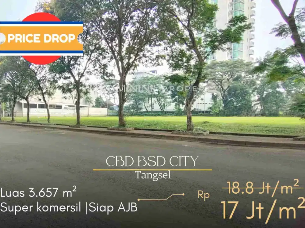 TURUN HARGA KAVLING KOMERSIL PALING MURAH DI AREA CBD BSD CITY