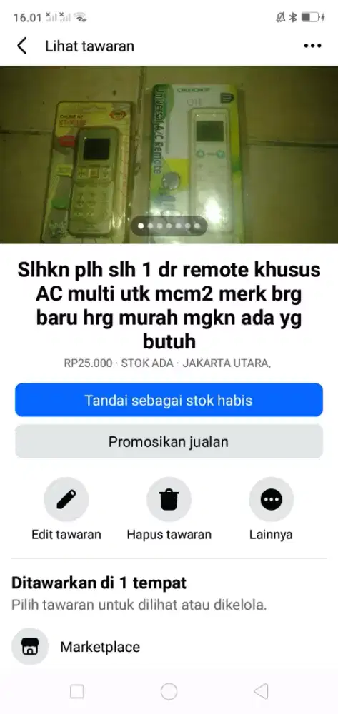 Slhkn plh slh 1 dr remote AC multi utk mcm2 merk brg baru hrg murah
