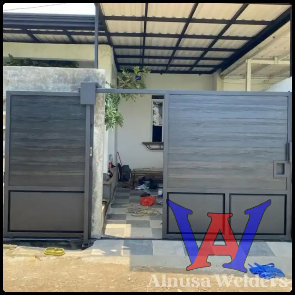 Gerbang Rumah Double Sleding, Pagar Rumah Double Sleding