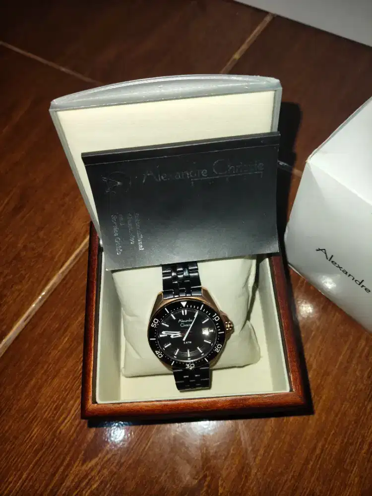 Alexandre Christie AC 6687 Black Rose Gold Original - FULL SET