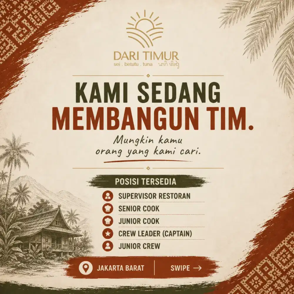 DICARI SUPERVISOR, COOK, CAPTAIN, FRONTLINE, KITCHEN JUNIOR DAN SENIOR