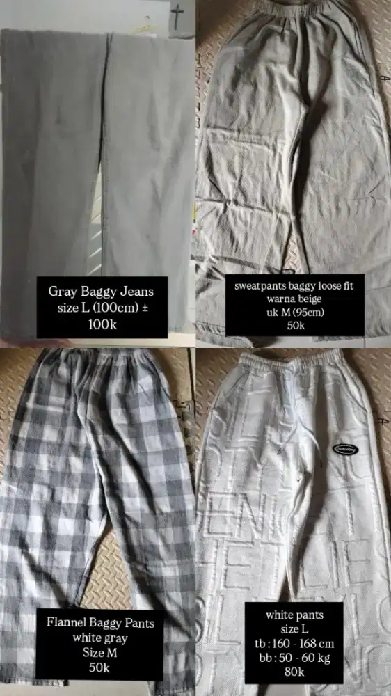 Jual 4 macam tipe celana