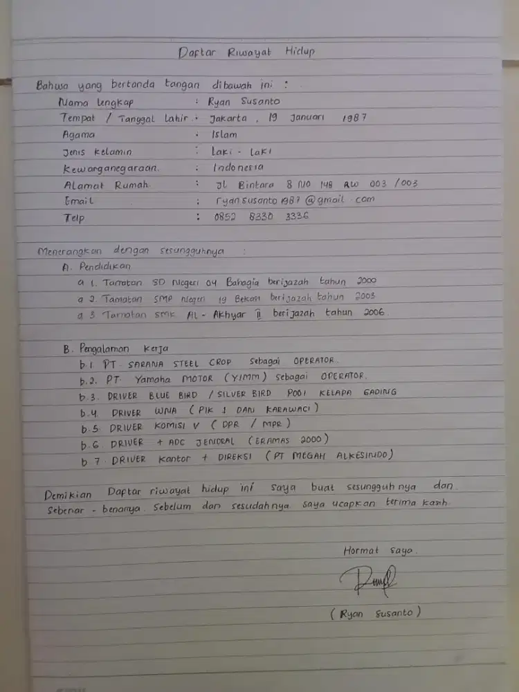 Saya sedang mencari pekerjaan