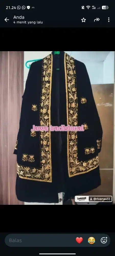 Jawa hitam modern 1 pasang