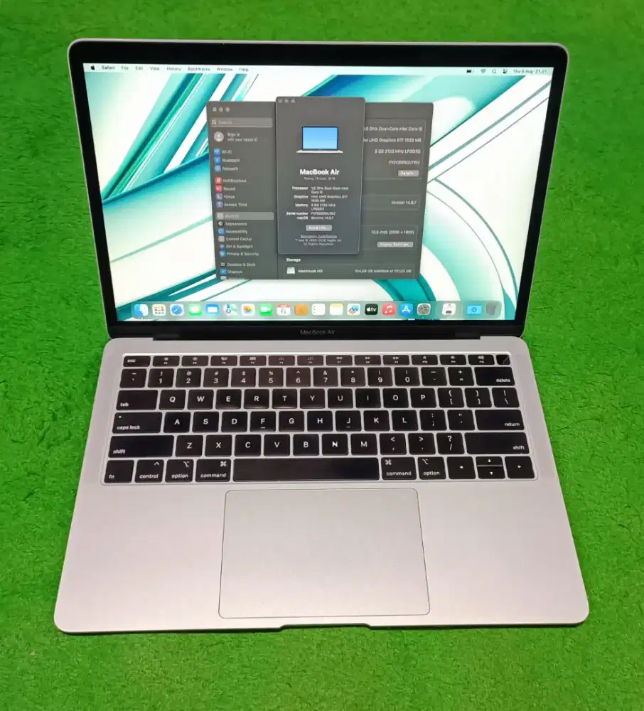 Apple MacBook Air 2019 Intel i5 8/128 GB Silver Murah