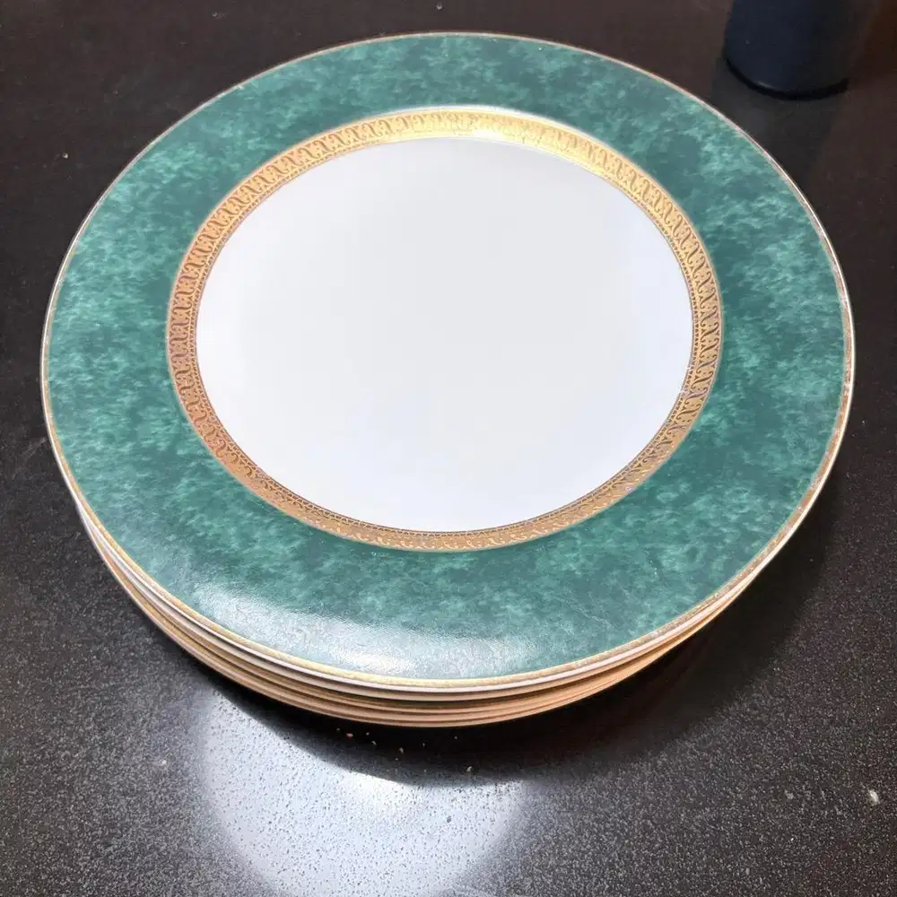 Piring Makan & Sup Cornwall Garden England 6 Sets