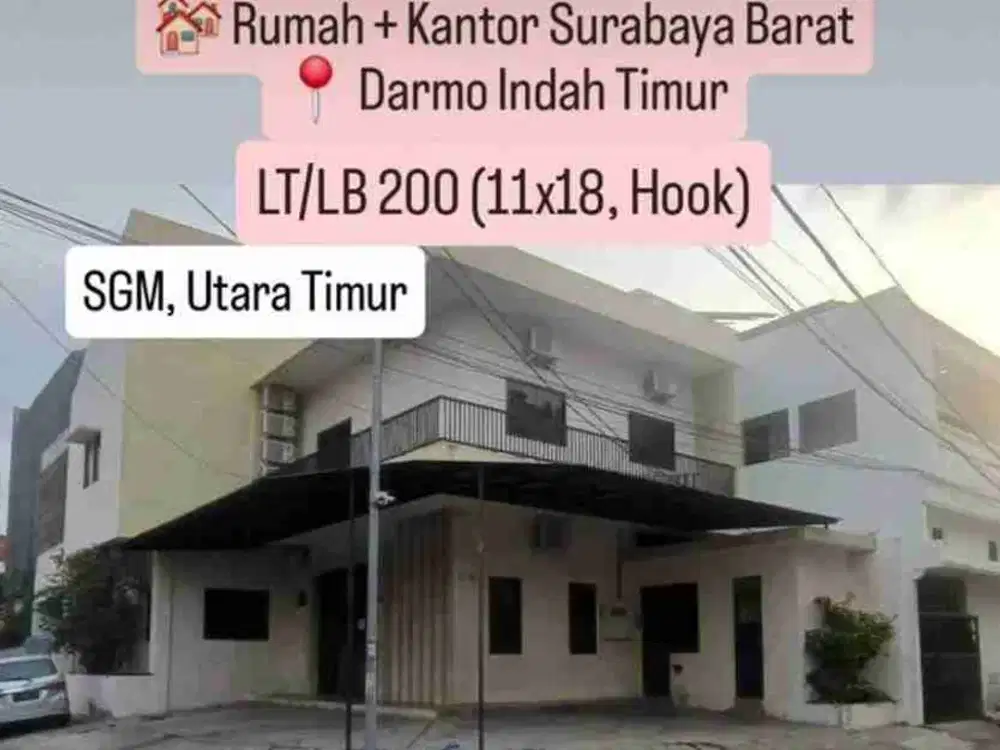 Jual Murah Rumah Plus  Kantor Darmo Indah