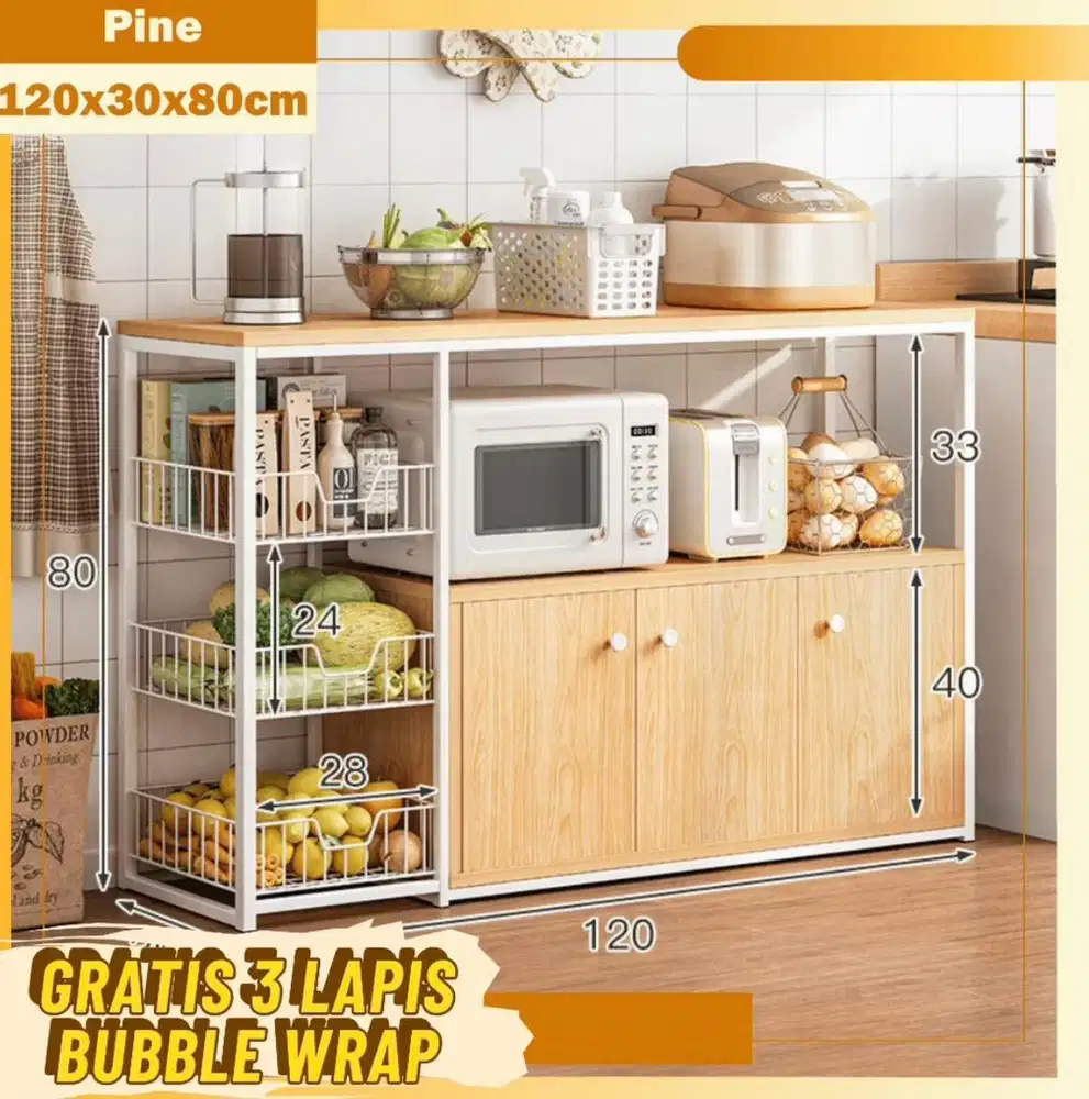 Rak dapur set bekas