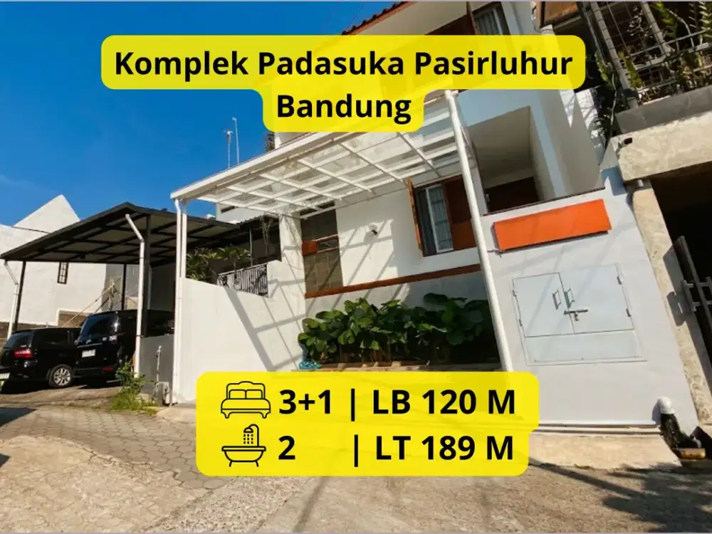 Dijual Rumah Aesthetic Semi Furnished Open Space di Komplek Padasuka Pasirluhur – Bandung LT 97 m² | LB 110 m² | 3+1 KT | SHM