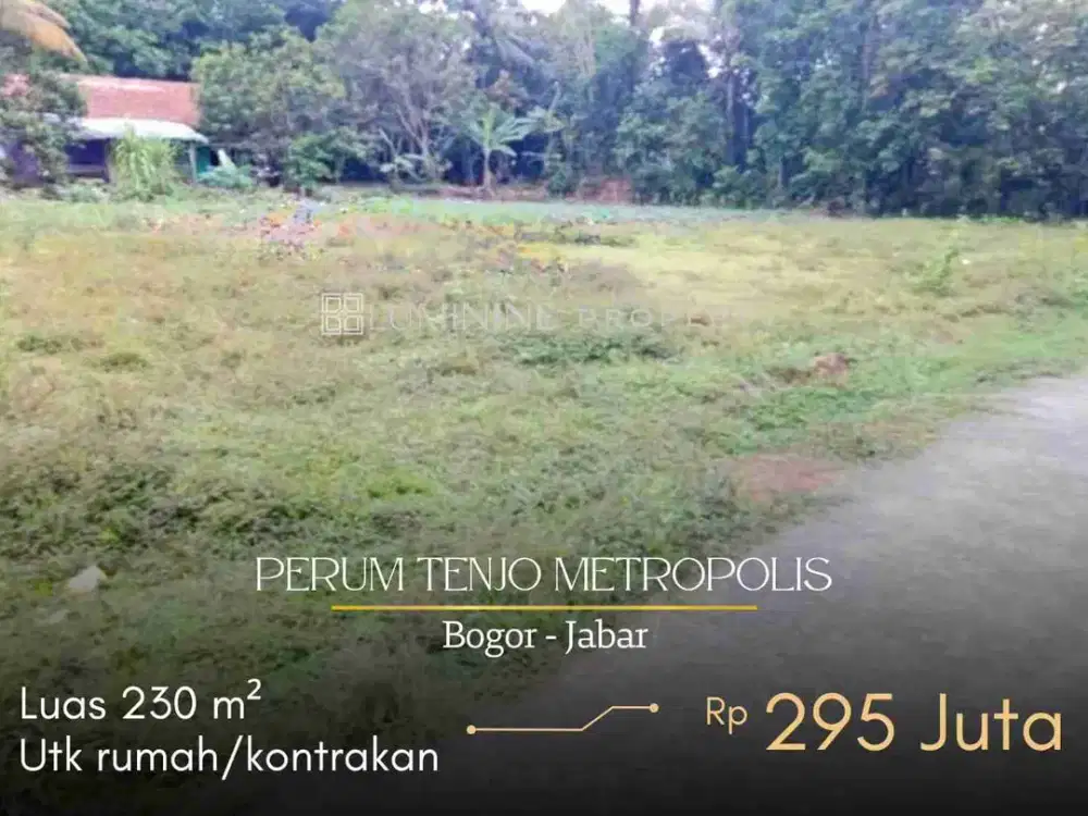 *DIJUAL CEPAT KAVLING TANAH BAGUS,PINGGIR JALAN TANAH DATAR DI PERUM TENJO METROPOLIS