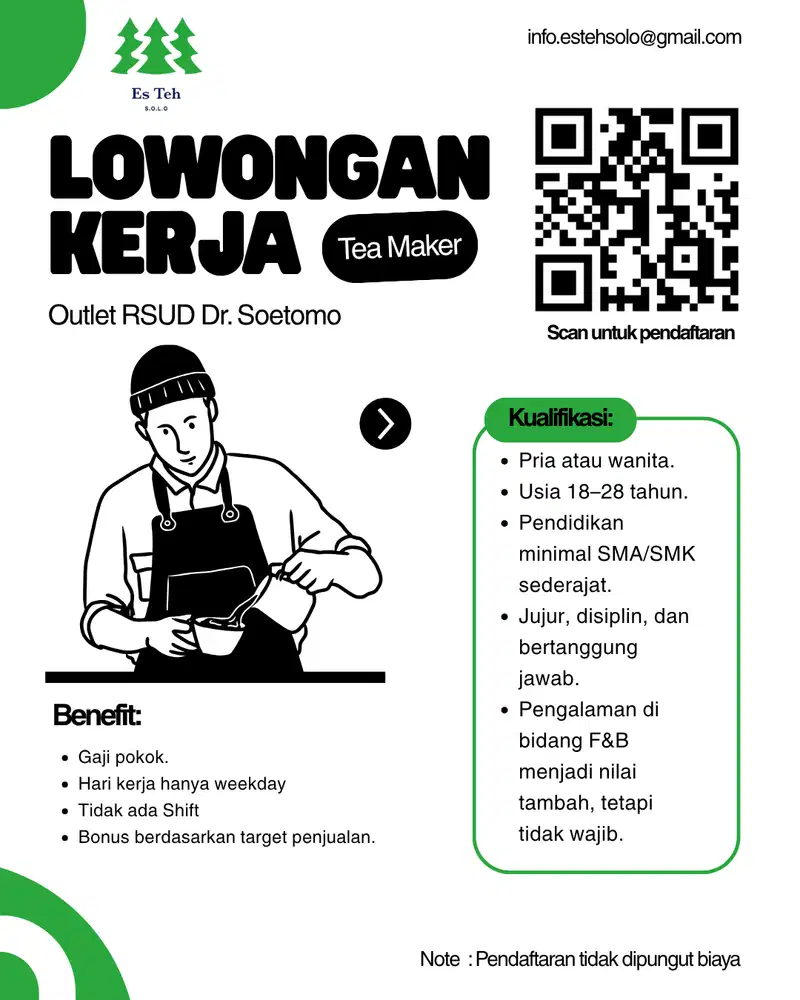 Lowongan Crew Outlet Minuman Es Teh Solo